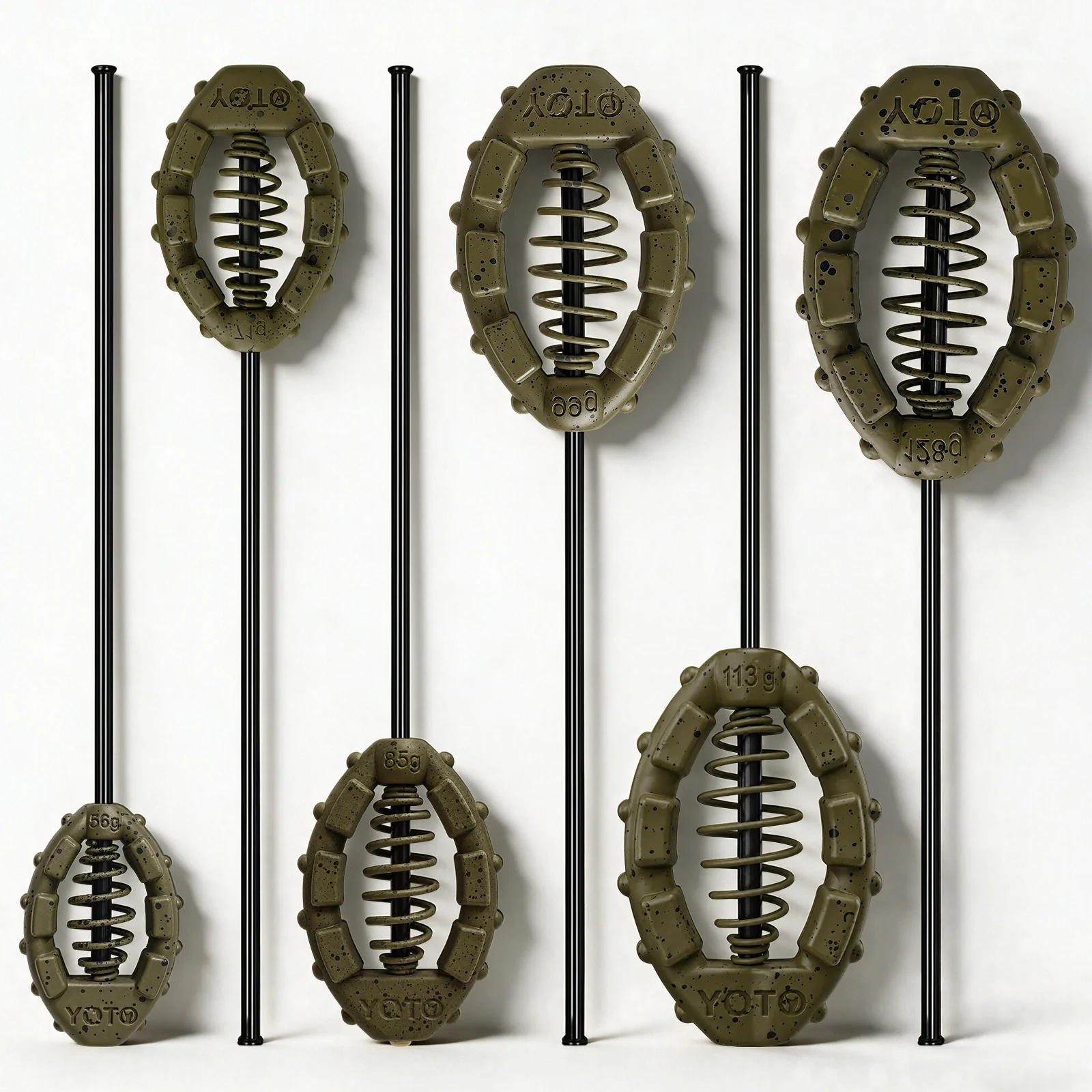 6 Kinds European Fishing Bait Feeders: Flat Spring & Long Bait Cage Designs, Equipped With Built-In Weighted Sinkers