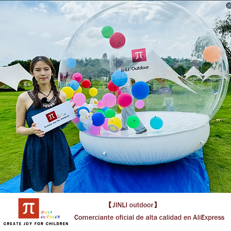 【JINLI TOYS】Inflatable bubble house, bubble tent, transparent PVC dome house with balloons, free shipping for children\'s indoor