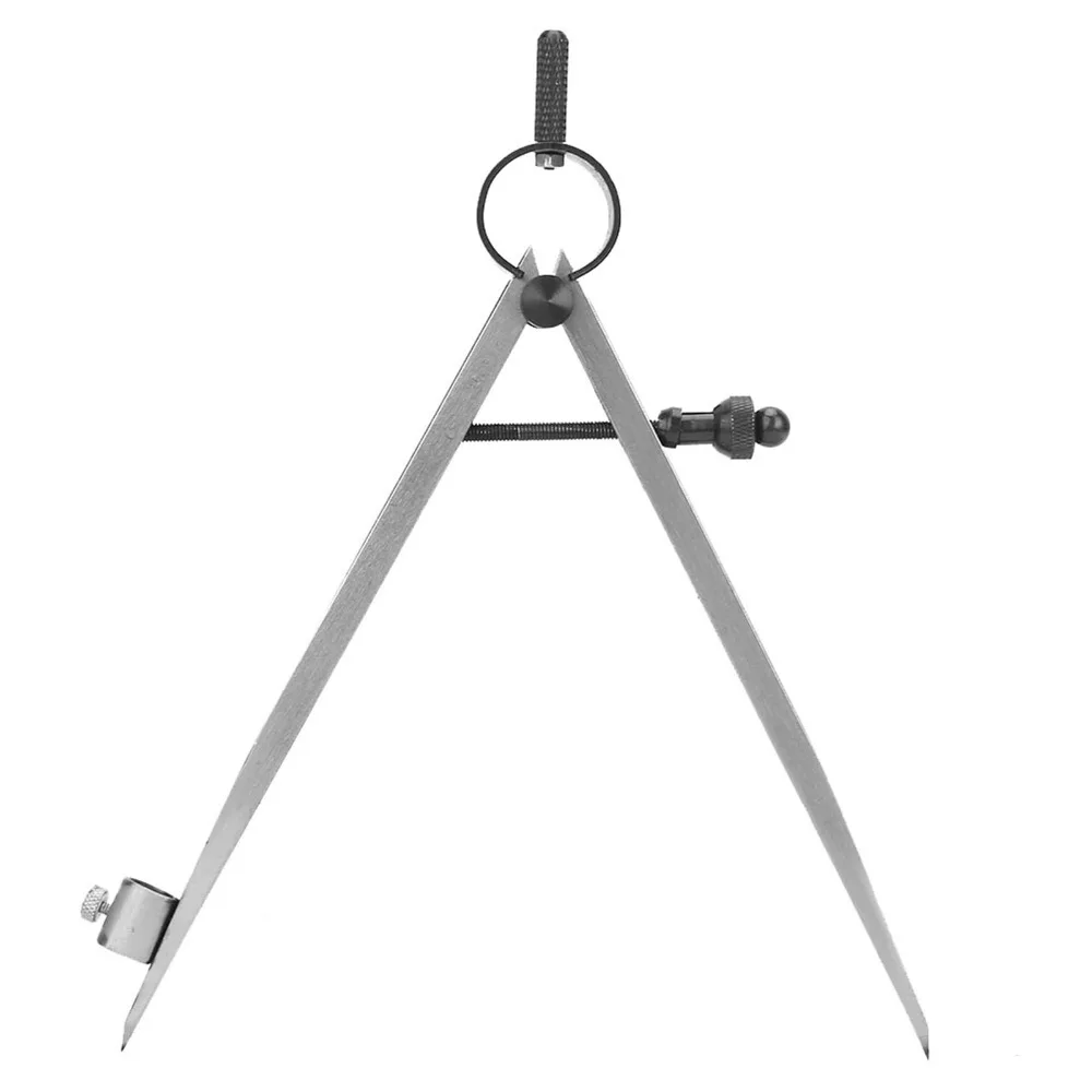 Adjustable Rotating Wing Divider 0.27 Inch Thick Pencil Holder Drafting Compass Metal Leather Work Spring Wing Location Scriber