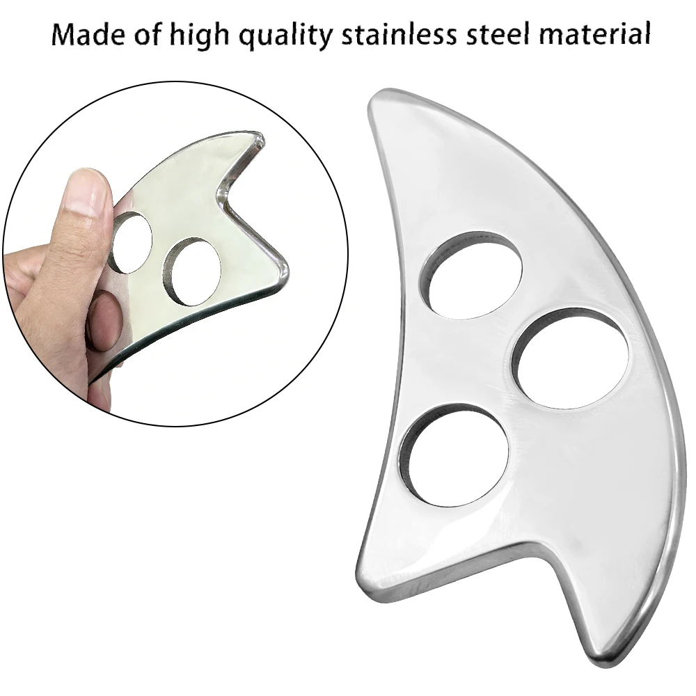 1Pcs Stainless Steel Gua Sha Massage Tool Soft Tissue Mobilization Scraping Massage Board Body Muscle Relief Massager
