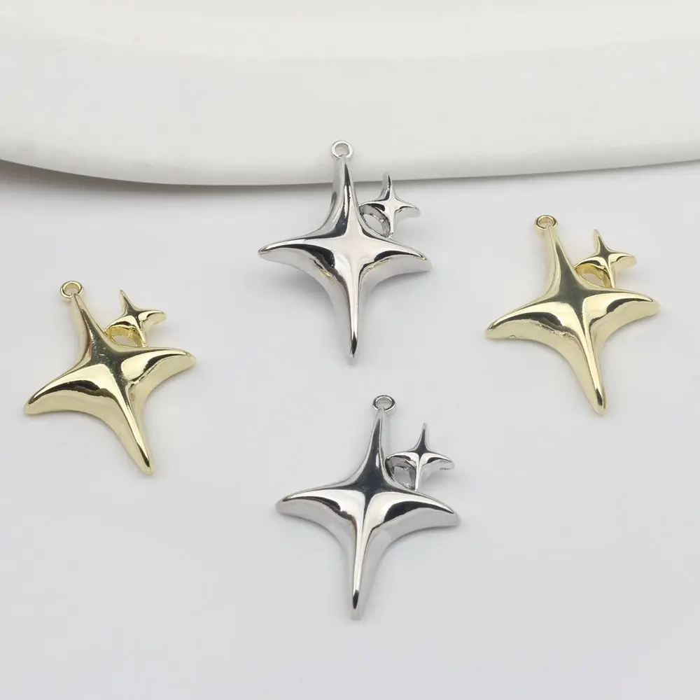 Zinc Alloy Mini Simple Star Charms Pendant 10pcs/lot For DIY Jewelry Making Finding Accessories