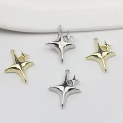 Zinc Alloy Mini Simple Star Charms Pendant 10pcs/lot For DIY Jewelry Making Finding Accessories