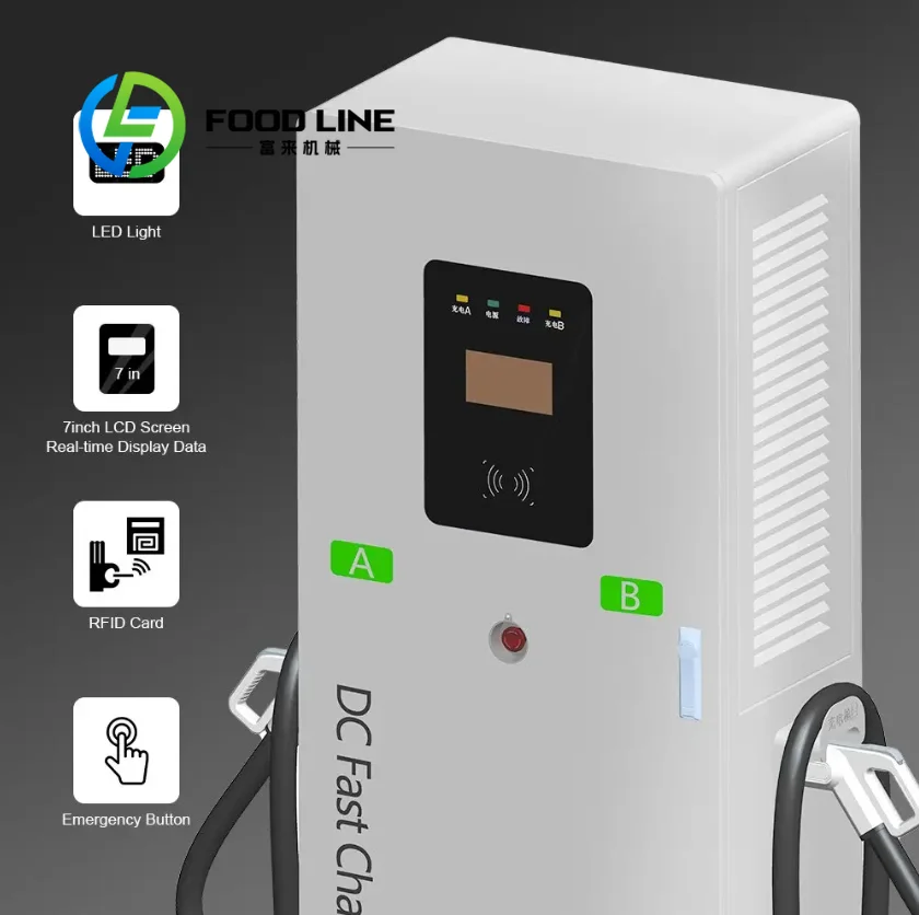Floor-to-ceiling Ultra-thin EV Charger Power Energy 200A Electric Vehicle DC60kW Fast Charge Public Commercial Charging Station