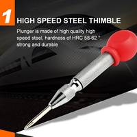 GTBL 2Pcs HSS Center Punch Stator Punching Automatic Center Pin Punch Spring Loaded Marking Drilling Tool