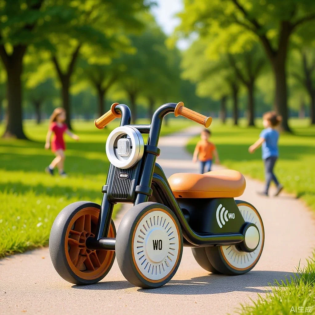 Kids Balance Bike Ride-on Motorcycle Toddler Balance Bike with Music Lights Sturdy Non-Tip Design Quiet Wheels for Boys Girls