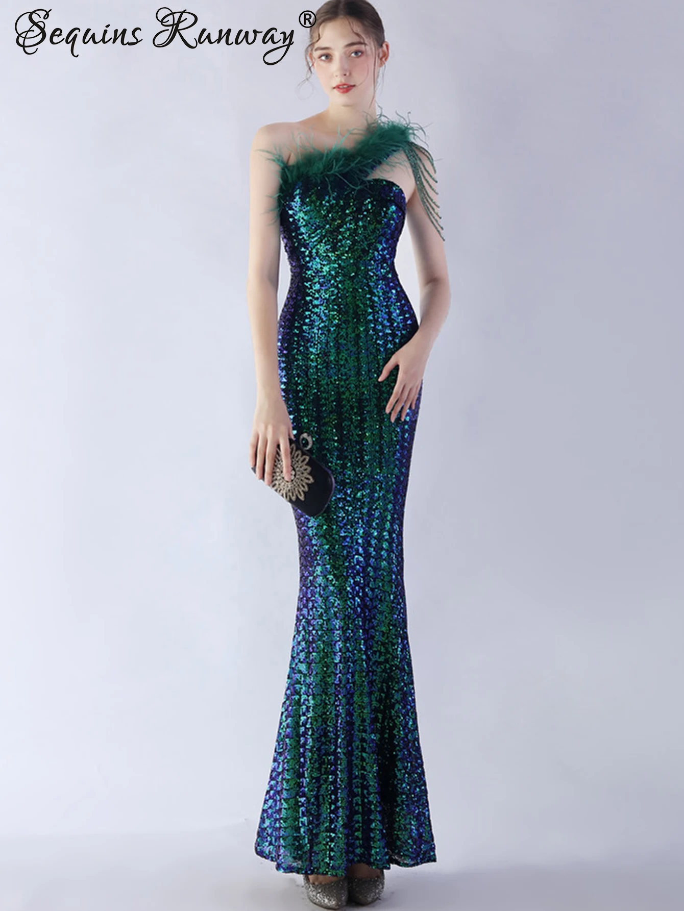 Sexy elegant wedding party long dresses 2025 woman summer rhinestone prom evening dresses women luxury maxi sequin dress vestido