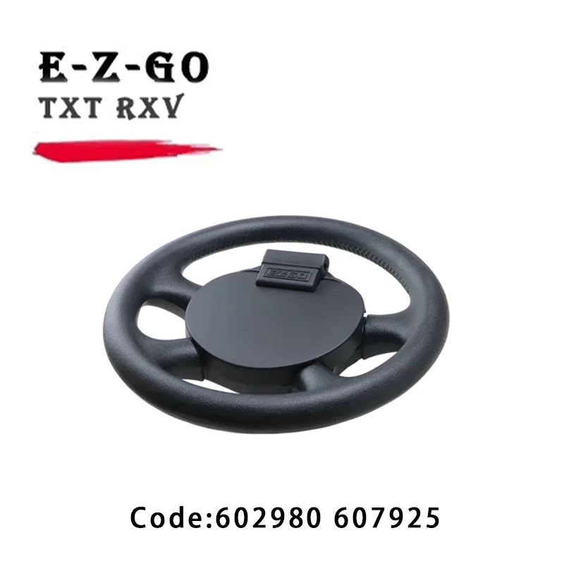 Golf cart steering wheel fit EZGO RXV&TXT golf car replaces 602980 607925, 40 gear black steering plate with cover turning wheel