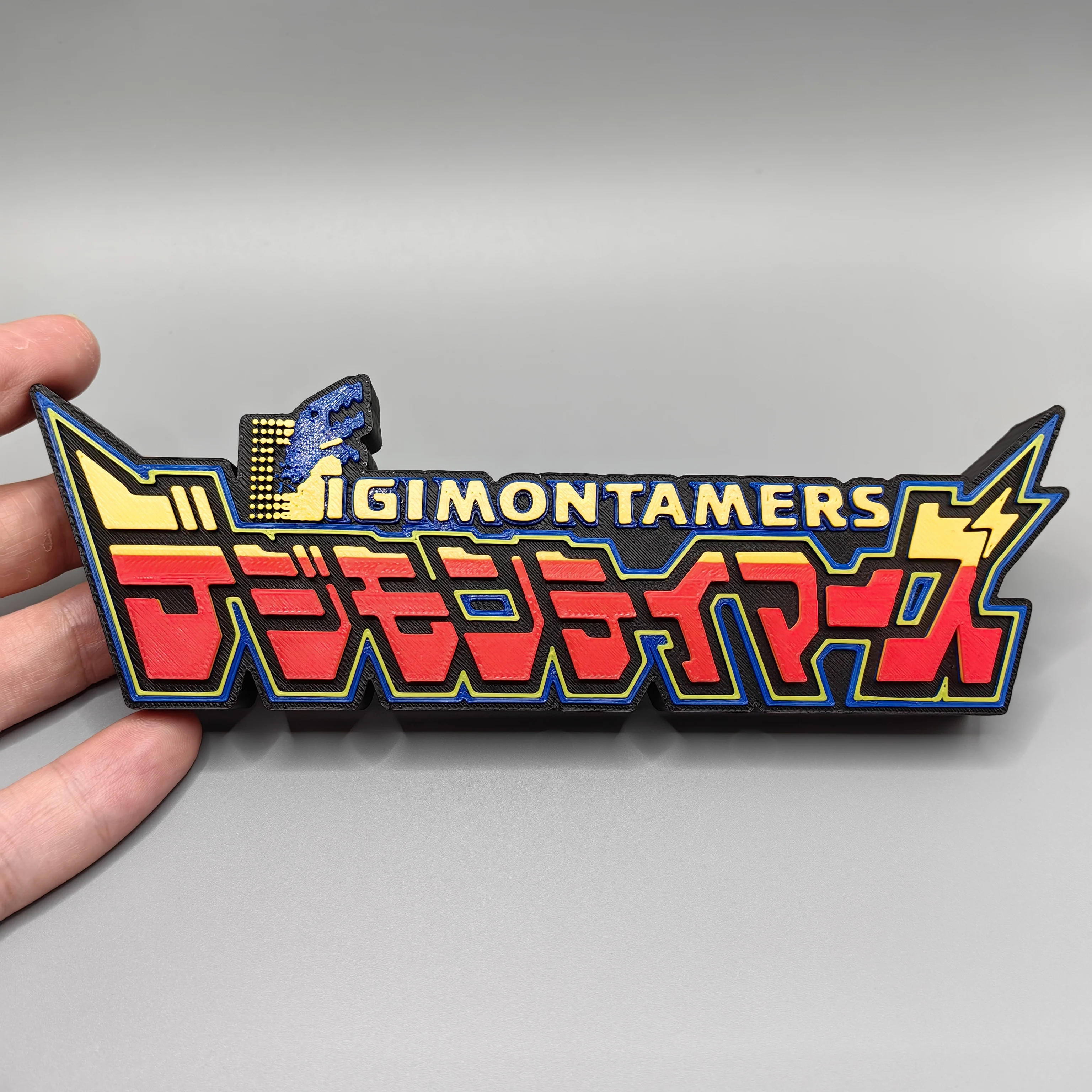 

Аниме Digimon Digital Monsters 03 3d модель логотипа кукла вывеска дисплей игрушка для Digimon Tamers фигурка косплей выставочный орнамент