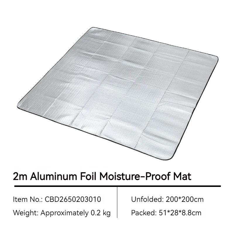 BLACKDOG Campingmat Outdoor Tentmat Draagbare Aluminiumfolie Vochtbestendige Mat Tentgrondzeil Dikke Picknickstrandmat