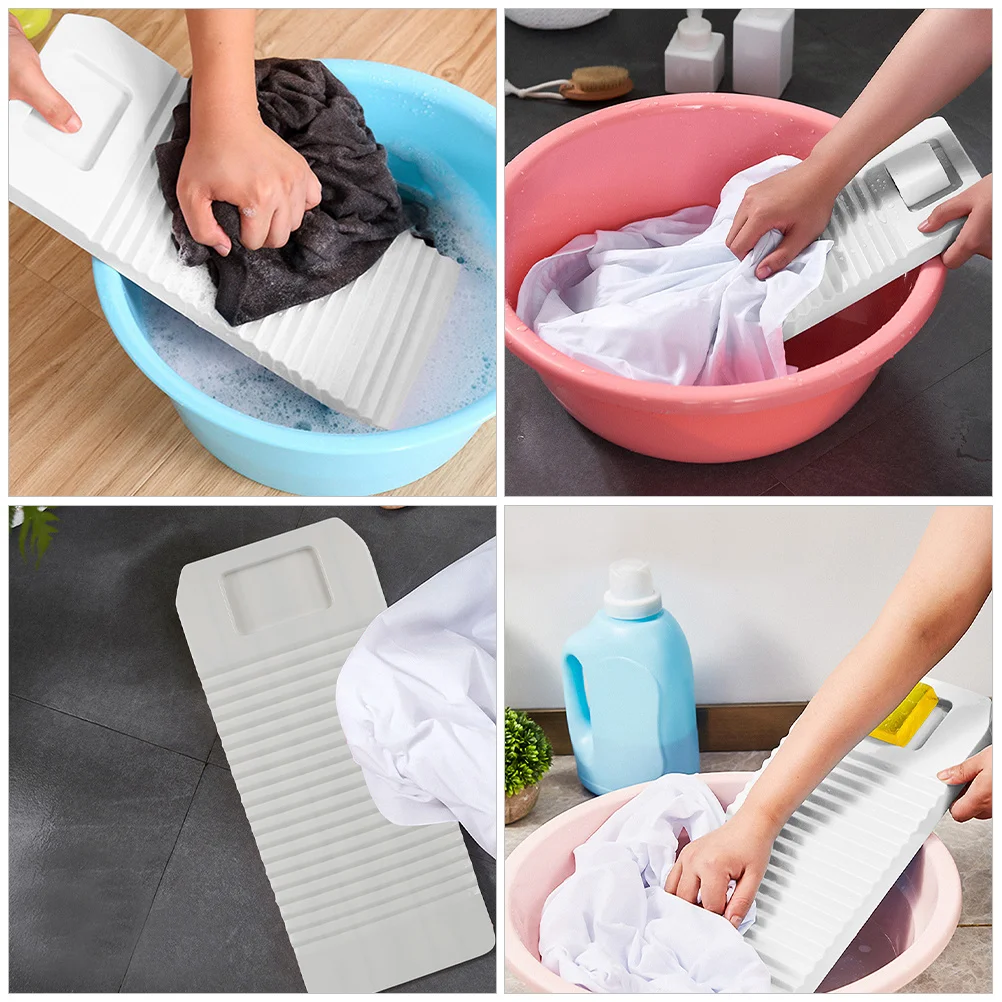 

Reusable Plastic Washboard Thick Strong Handheld Laundry Board Portable for Travel Manual Clothes Washer Baby Socks Underwear
