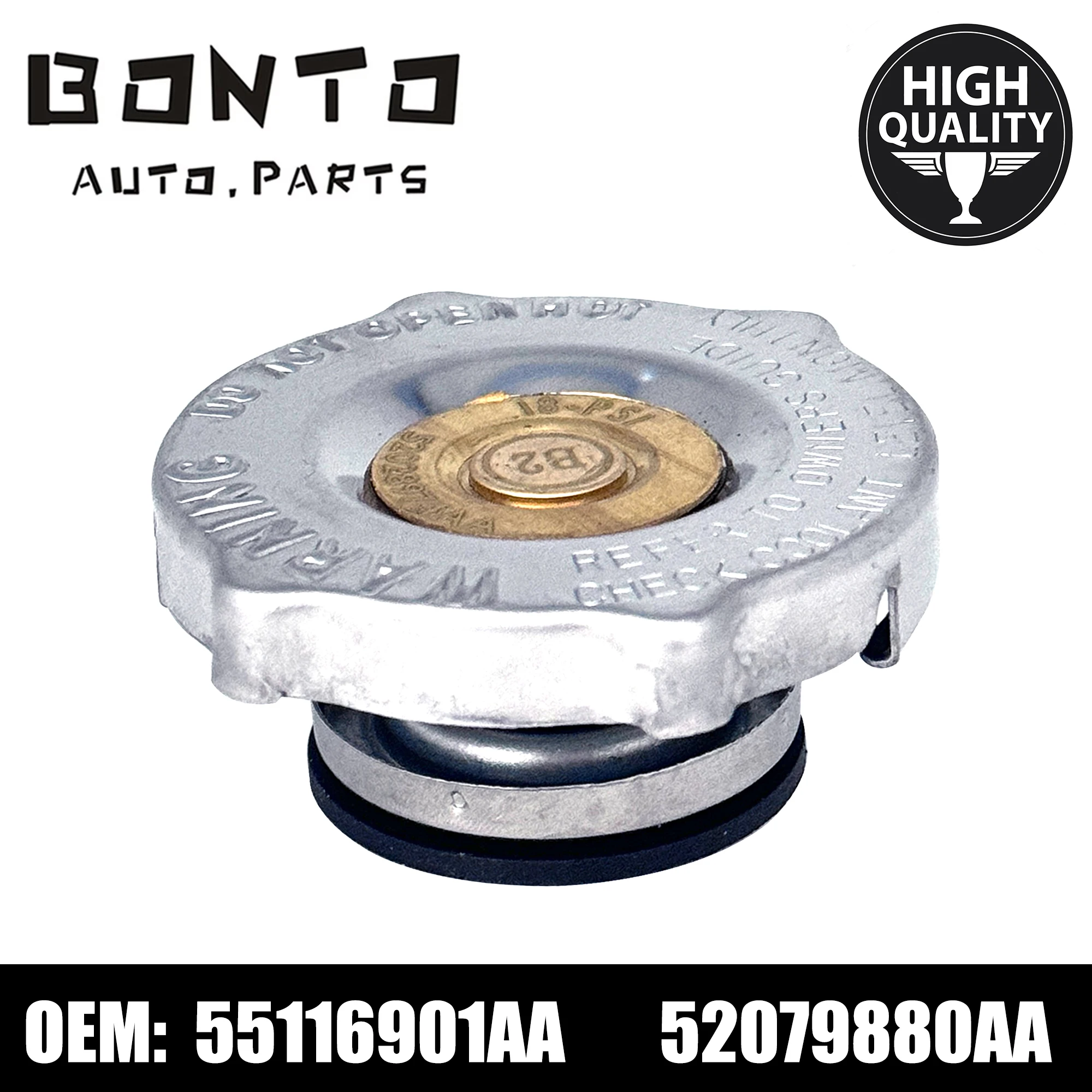 BONTO Car Radiator Cap Cover Metal  for Jeep Dodge Chrysler Wrangler Charger Replace 55116901AA 52079880AA 05278697AA