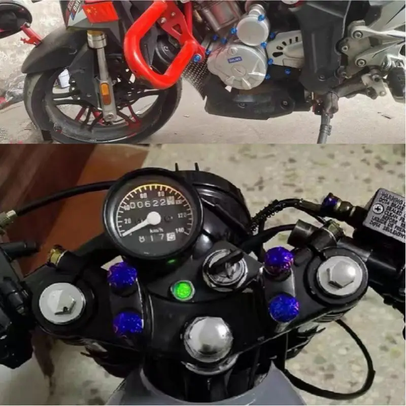 Motorcycle Engine Screw Cap Covers Universal Fit  Decorative Car Wheel Bolt Rust Resistance for All Seasons