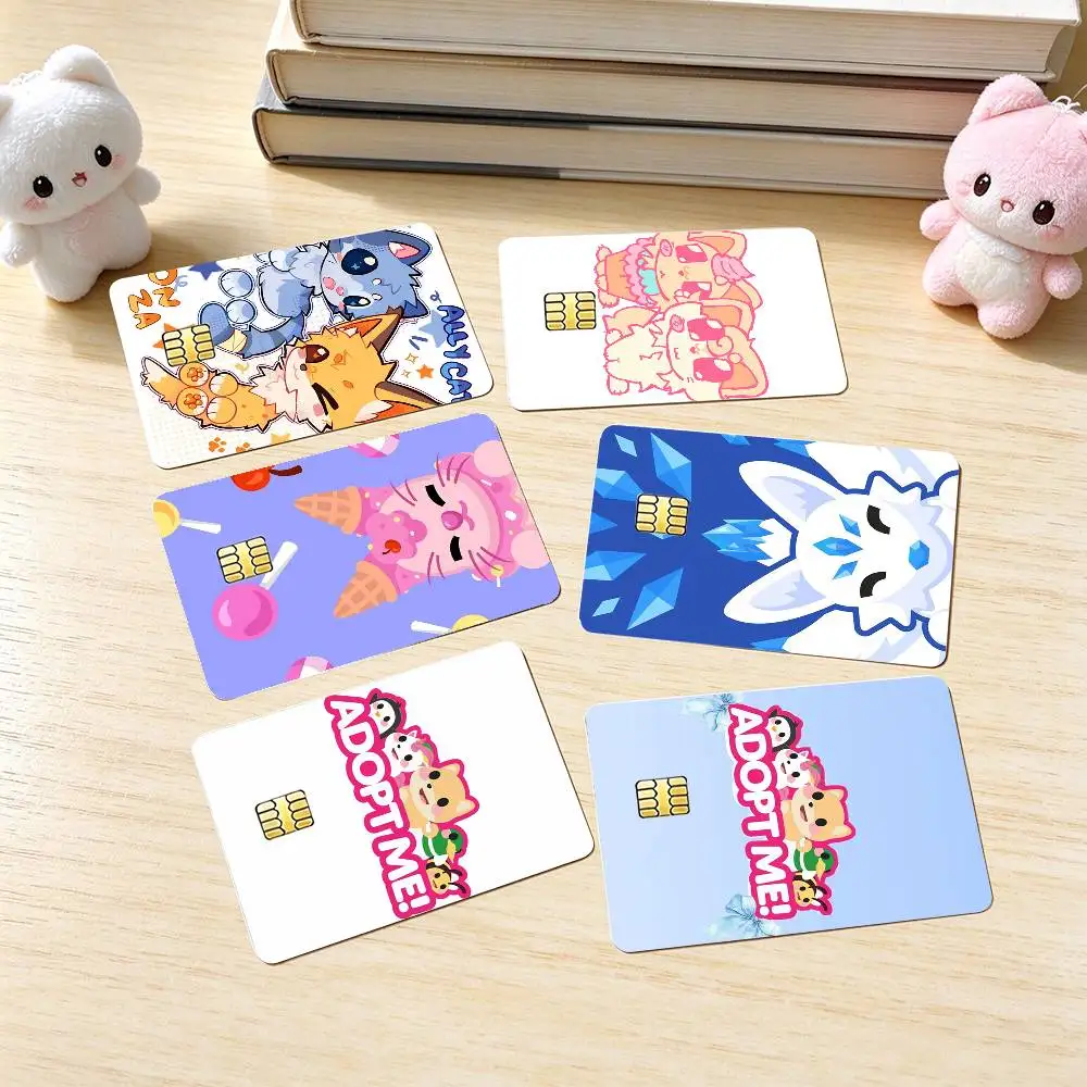 Adopts Me Game Pet E-Egg  Credit Card HD Stickers Game Card Decal Small Chip Waterproof Sticker Gift