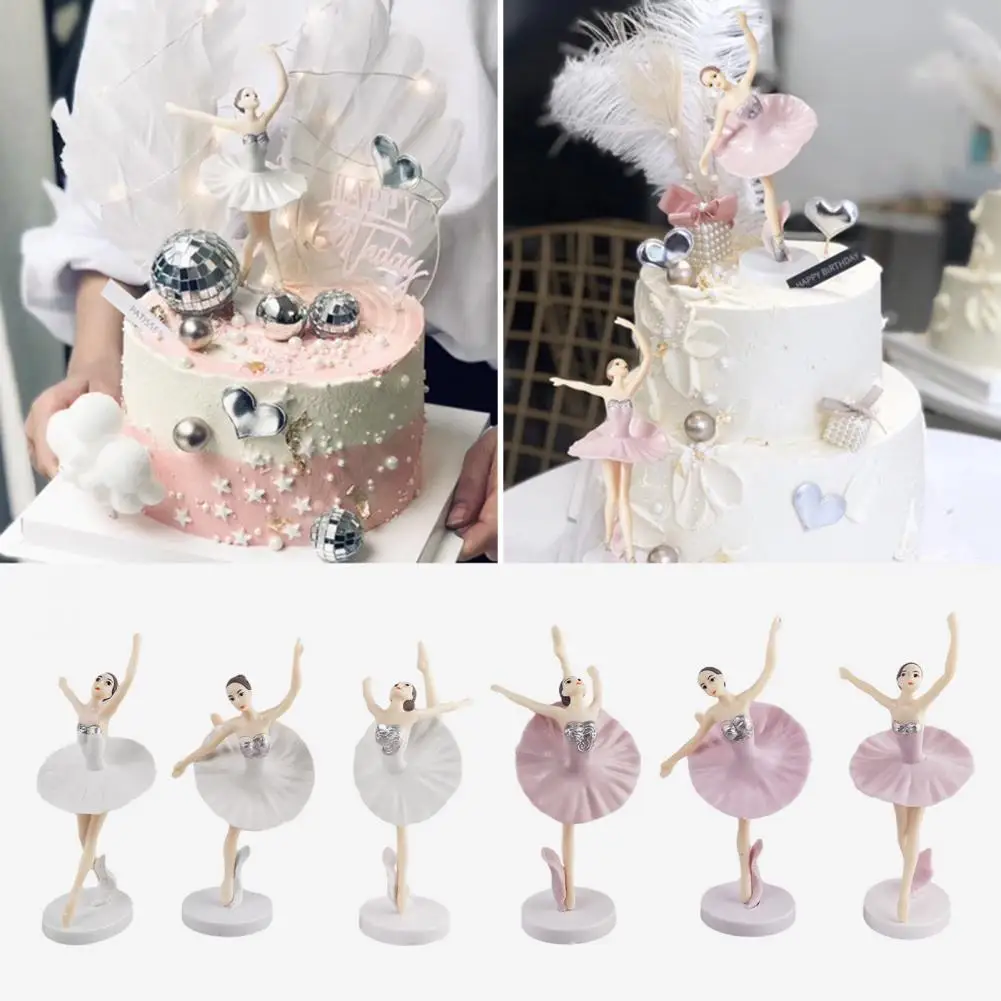 Fine Workmanship Cake Toppers Long Lasting Cake Decoration Creative Ballet Dancer Girls Cupcake Toppers