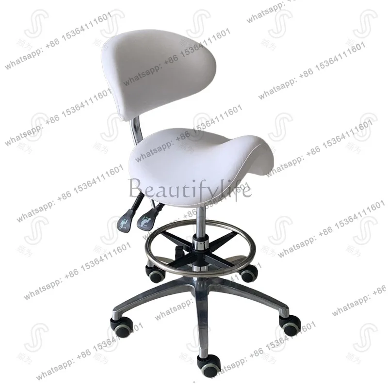 Factory Direct Sales Adjustable Roller Chair with Backrest for Beauty Salons 4