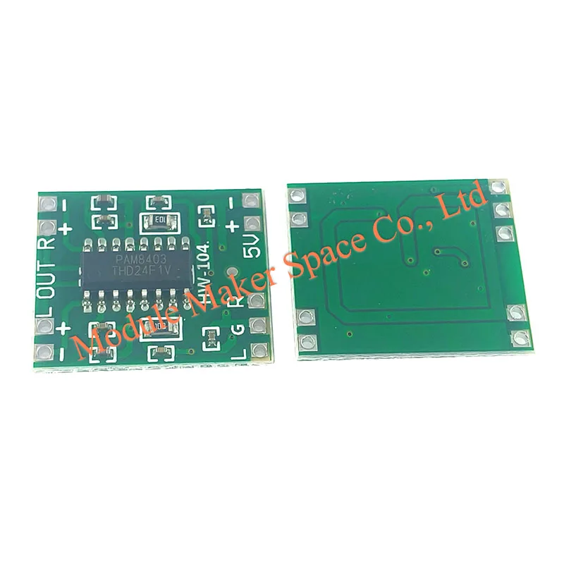 5pcs PAM8403 Super Mini Digital Amplifier Board 2 * 3W Class D Digital Amplifier Board Efficient 2.5 to 5V USB Power Supply
