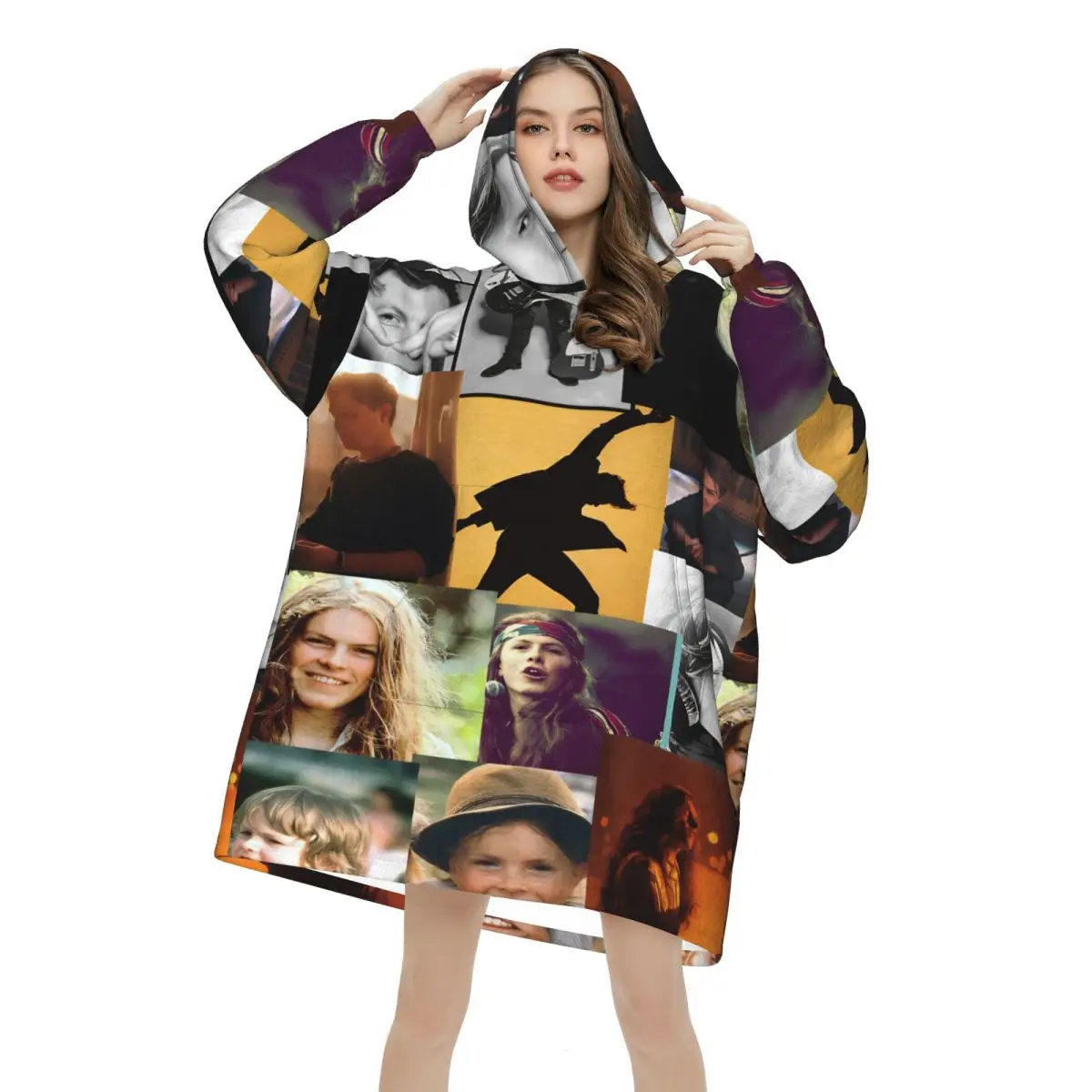 Michael Patrick Kelly MPK Blanket Hoodie Wearable Blanket Large with Pocket Warm Sleeping Bag Soft Cozy Onesie