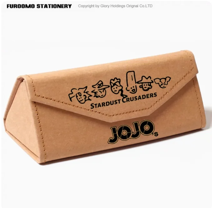 Anime JoJos Bizarre Adventure Fold Pencil Case Protective Hard Eye Glasses Case Portable Storage Sunglasses Box 1531