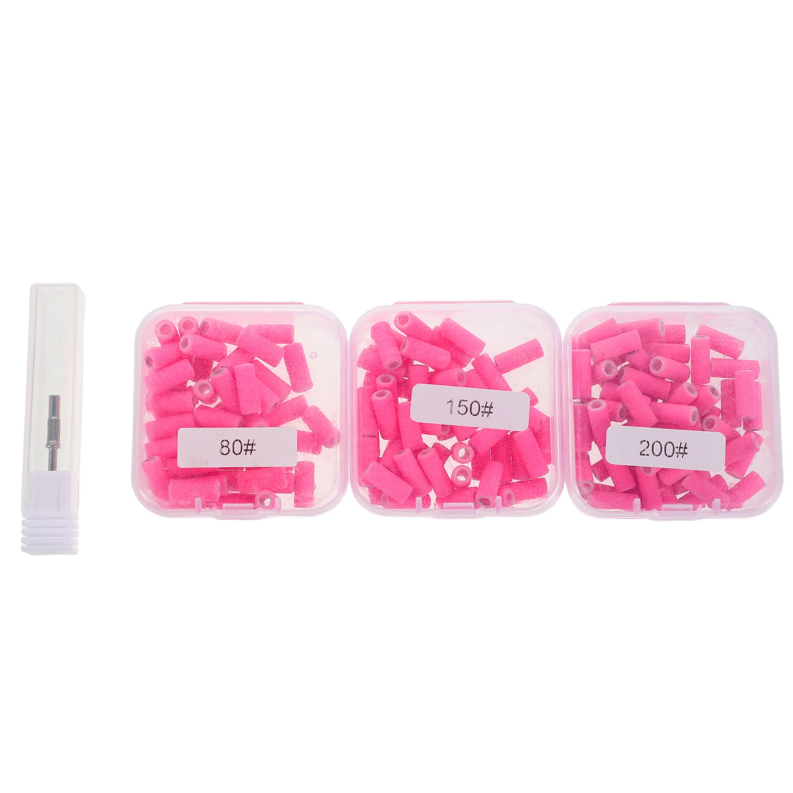 1 مجموعة 3 مللي متر 80 150 200 حصى مسمار الحفر الرملي العصابات أدوات مانيكير تشكيل تلميع إزالة الجلد الميت صالون المنزل