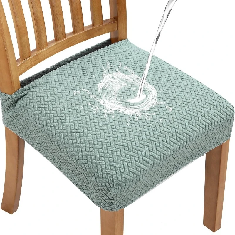 Funda de Cojín para Silla de Jacquard con Spandex, Impermeable, para Silla de Comedor Tapizada, sin Respaldo