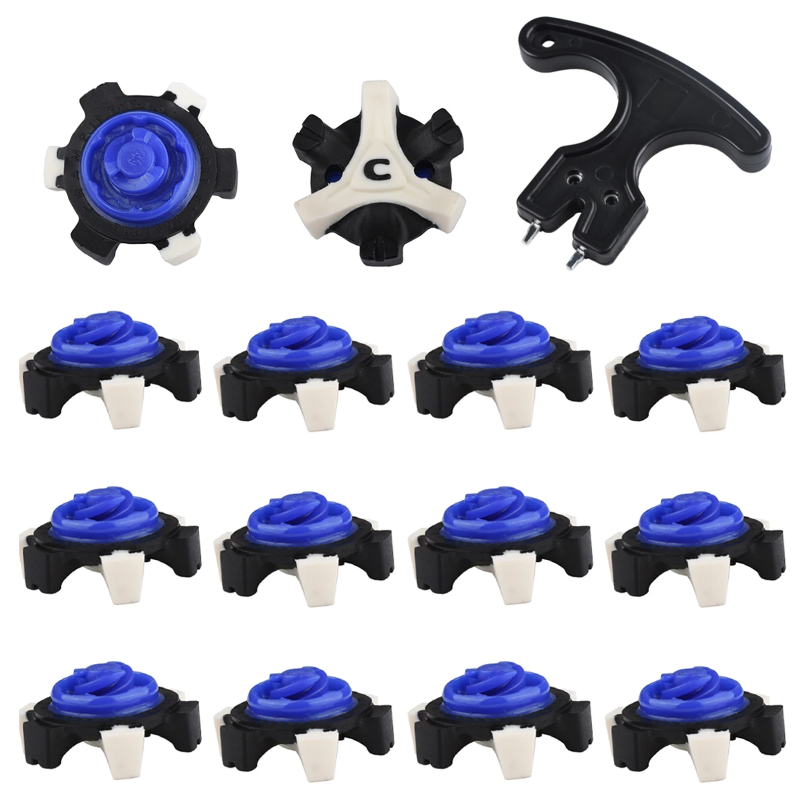 14pcs Quick-twist Golf Shoe Studs with Wrenches for Easy Installation - Durable Golf Accessories for Both Men and Women