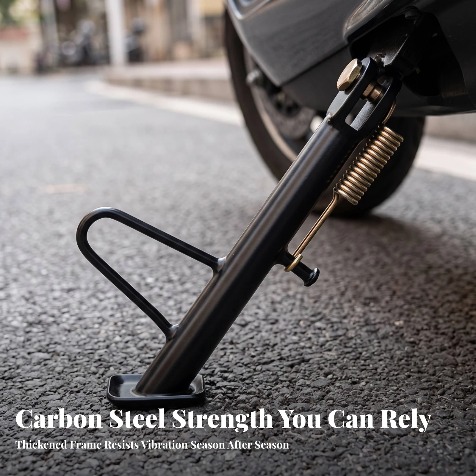 Electric Bike Side Stand Long-Lasting Motorcycle Side Kickstand Kickstand with Spring Stable Reliable view 4