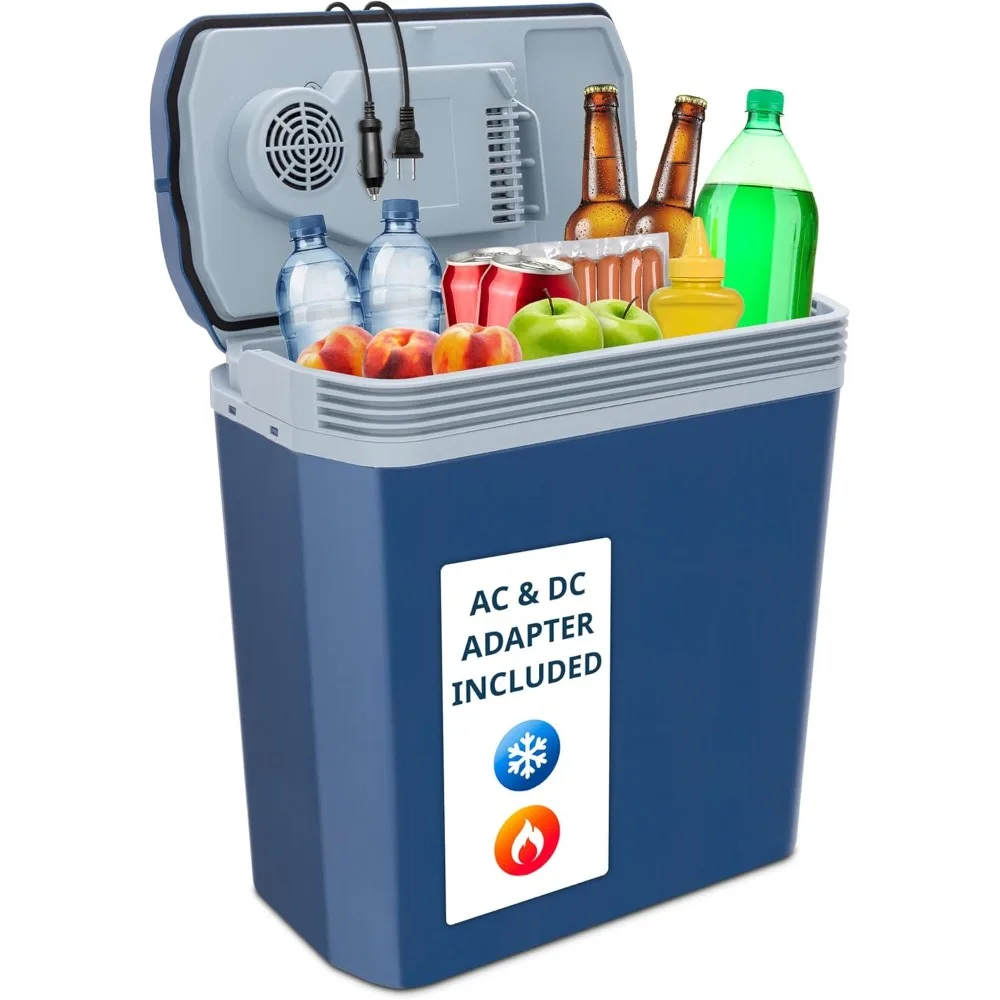 

Ivation Electric Cooler & Warmer with Handle | 24 L Portable Thermoelectric Fridge for Vehicles & Trucks| 110V AC Home Power Cor