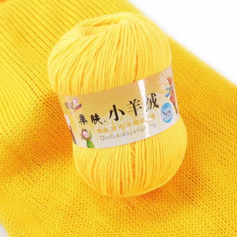 High Quality 50g/Ball 132m Baby Ladies Silk Hand Knit Cashmere Yarn Crochet Yarn DIY Handmade Scarf Sweater