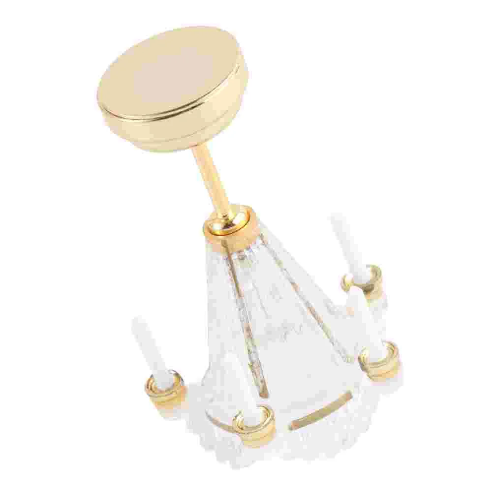 Dollhouse Chandelier Mini Scene Prop Simulation Lamp Model Exquisite Light Decor Decorative Accessory Small Hanging Pendant