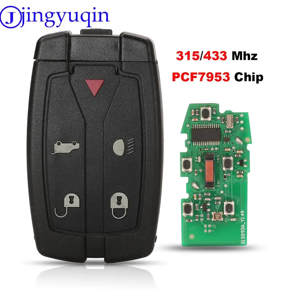 jingyuqin Remote 5Buttons 315/433Mhz Car Key For Land Rover Freelander 2 Discovery Control Smart Key With Logo