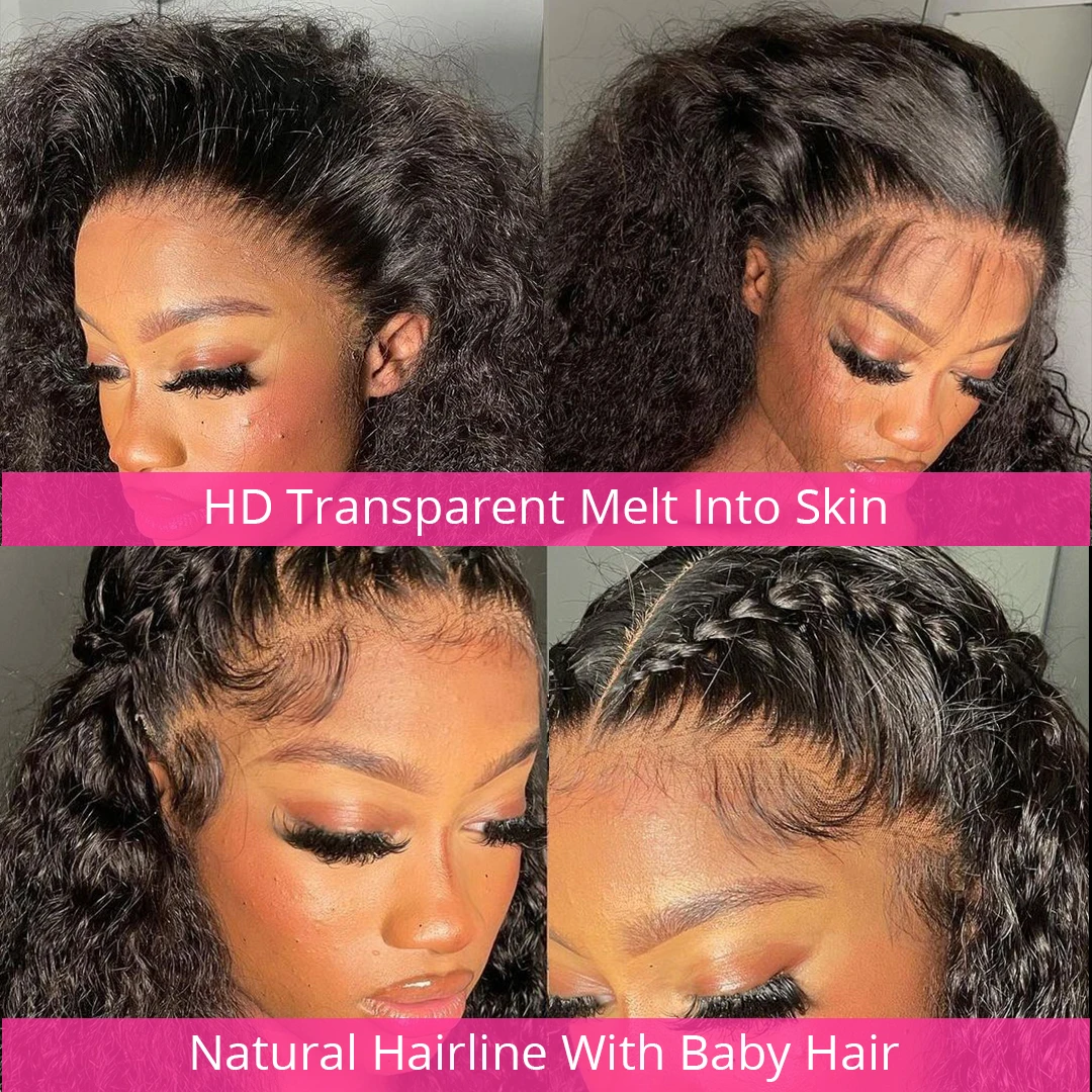 360 Full HD Lace Frontal Wig Human Hair Pre Plucked Water Wave 13x4 13x6 Lace Frontal Human Hair Wigs Curly Wigs For Women CEXXY