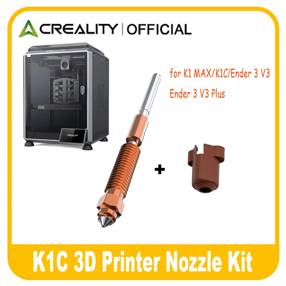 

Creality K1C Nozzle Unicorn Quick-Swap Nozzle Kit Copper Alloy and Hardened Steel Nozzle for K1C/K1 MAX/Ender 3 V3 3D Printer