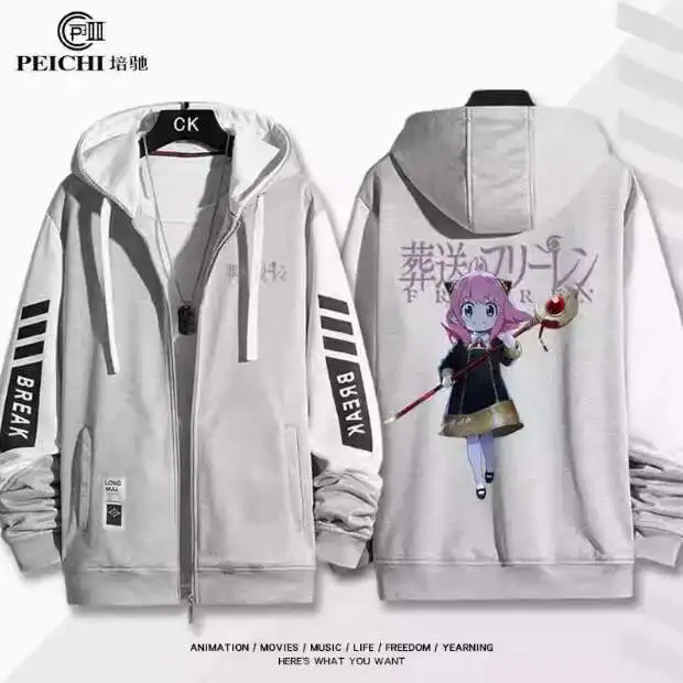 

Anime Frieren: Beyond Journey's End SPY×FAMILY Hooded Hoodie Cosplay Autumn Winter Men Women Coat Loose Jacket Tops anime