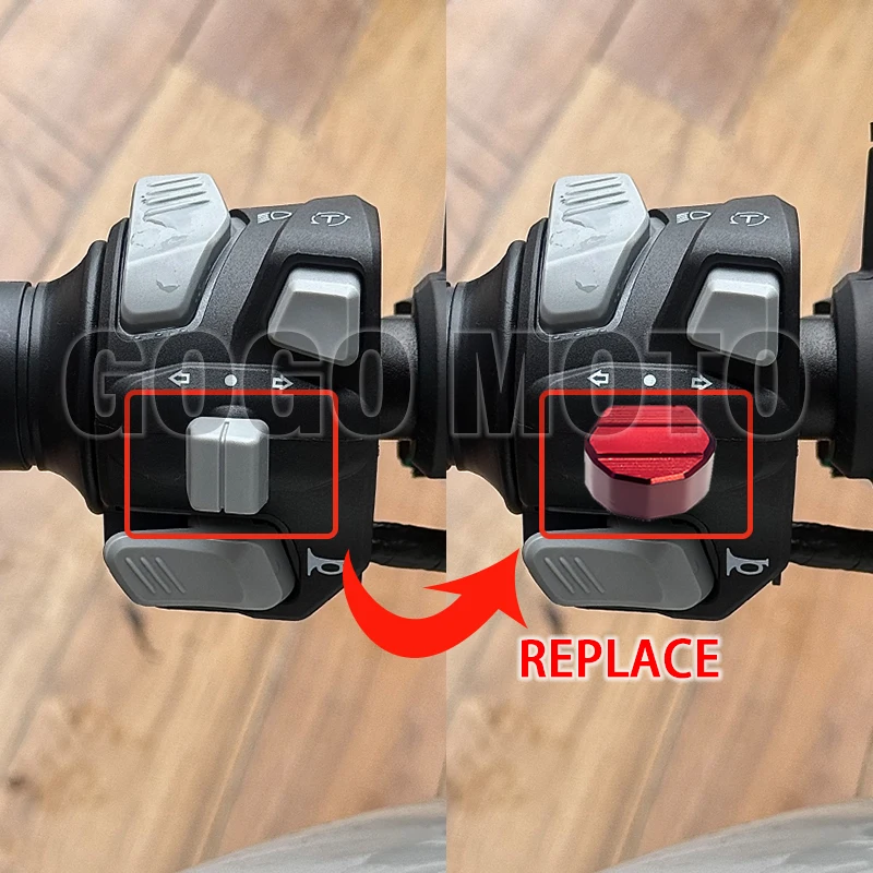 CNC Aluminum Motorcycle Switch Button Turn Signal Switch Key Cap For Himalayan450 Himalayan 450 452 H450 Scram 411 INT650 GT650