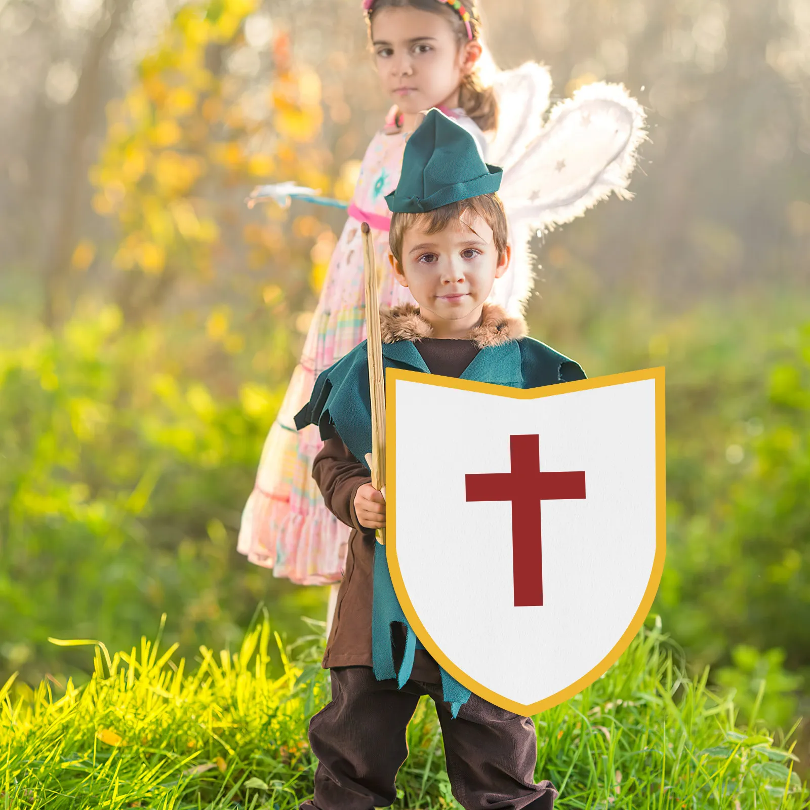 

1Set Blank Play Shield DIY for Boys Kids Medieval Craft Painting Shield Prop Game Supplies Cardboard Crafts