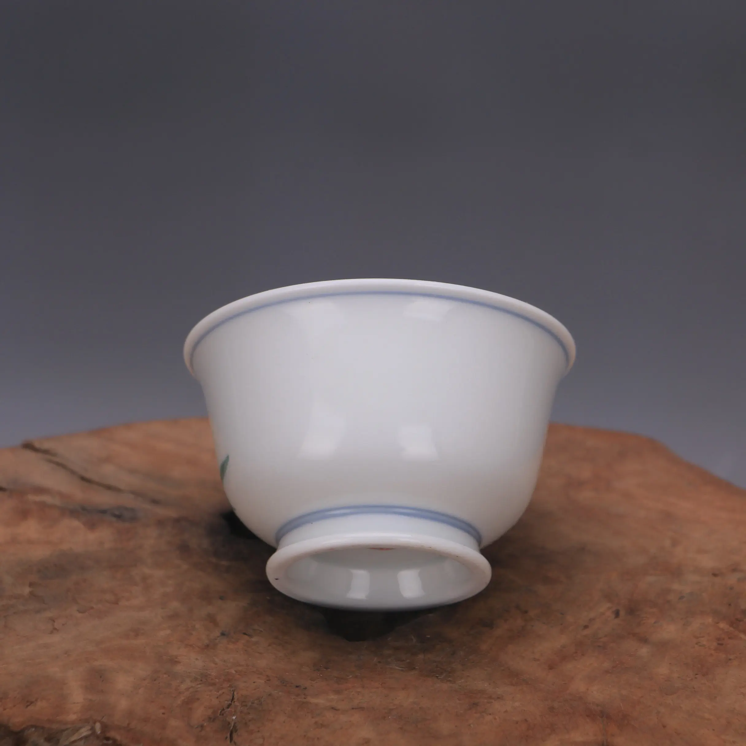 Jingdezhen Hand Painted Pomegranate Interlocking Pattern Porcelain Tea Cup Home Decor Collectible