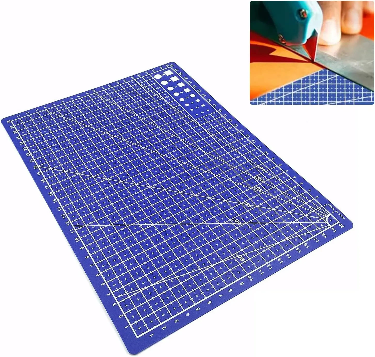 Imagem -02 - Pvc Corte Mat com Underlay Side Patchwork Mat Faça Você Mesmo Costura Board Patchwork Manual Faca Gravura Couro a3 a4 a5