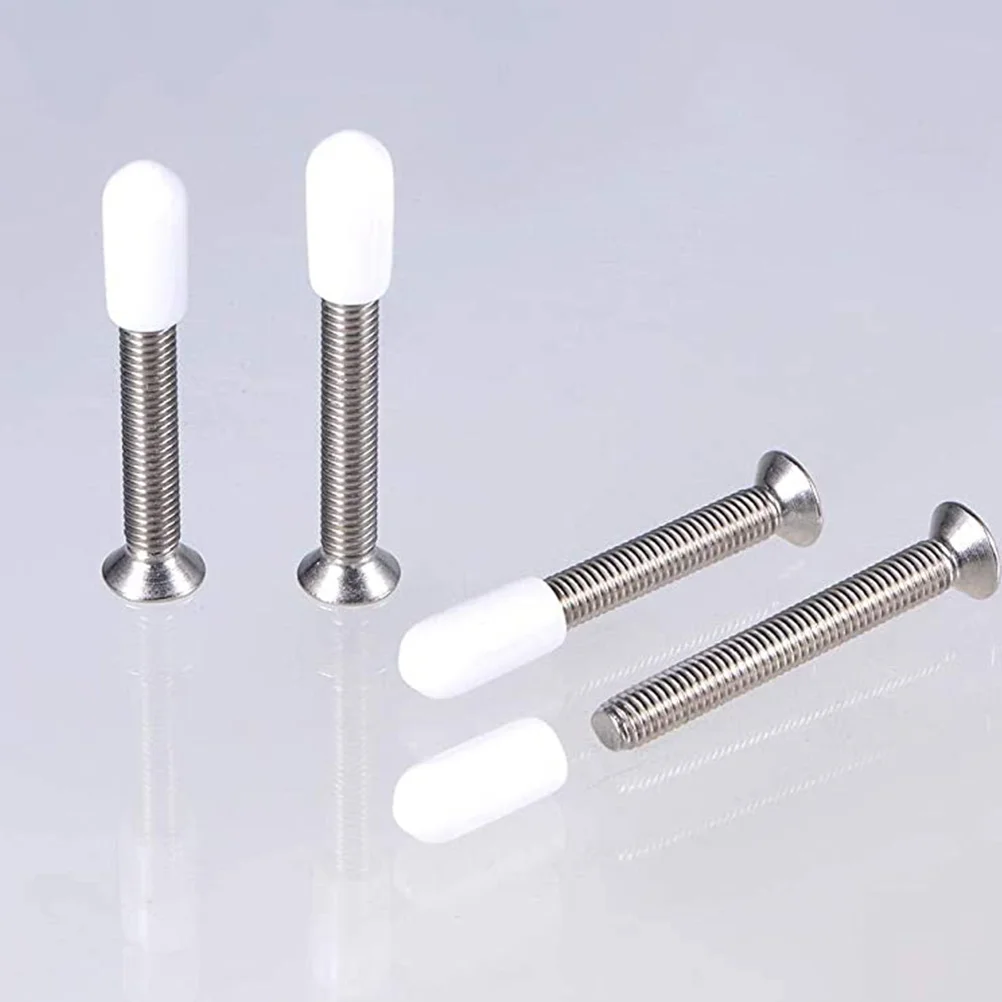 

500Pcs Round Rubber End Caps Flexible Cover Screw Thread Protectors Tubing Tip Caps for Wire Shelving Thread Cover