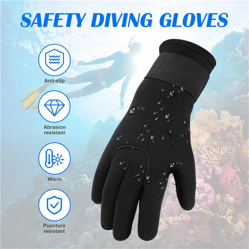 Diving Gloves Surfing Wetsuit Gloves 3mm Neoprene Thermal Anti Slip Flexible For Spearfishing Swimming Rafting Kayaking Paddling