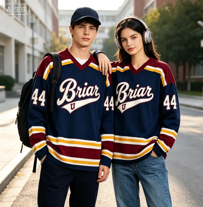 Hot TV Off Campus Briar University Hockey Jersey Graham 44 22 DI LAURENTIS 66 Tucker46 T-shirt Men's Tee Women's Top Harajuku