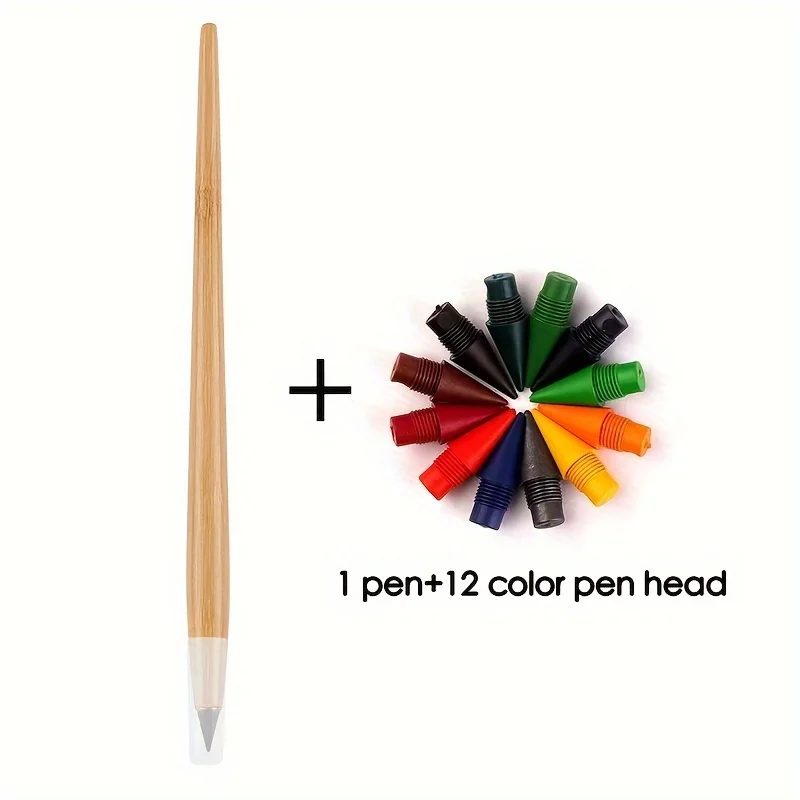 13 Teile/satz Ewige Bleistift Unbegrenzte Schreiben Solide Holz Bleistift HB Ersatz Set Student Zeichnung Kunst Bleistift Schule Liefert – Detail 7