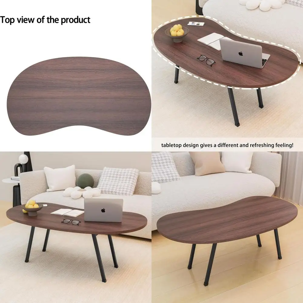 

Современный журнальный столик из орехового дерева - идеально подходит для небольших помещений, гостиной и спальни, простая сборка.