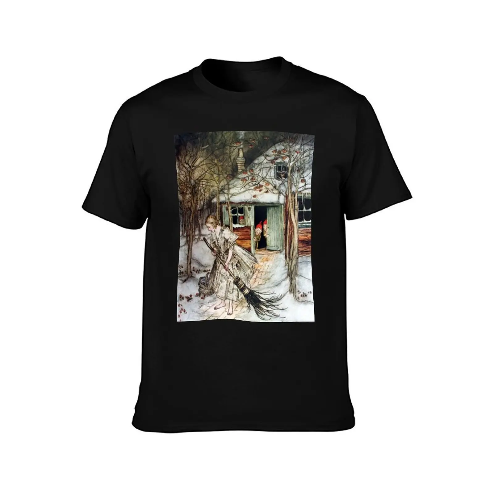 The Three Little Men From The Wood - Arthur Rackham T-Shirt Streetwear Print Tee Shirt T-Shirt