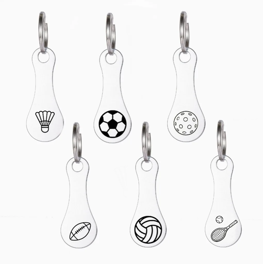 Supermarket Trolley Token Keychain Stainless Steel Shopping Cart Coin Keyring Keychain Sports Fan DIY Jewelry Gift wholesale