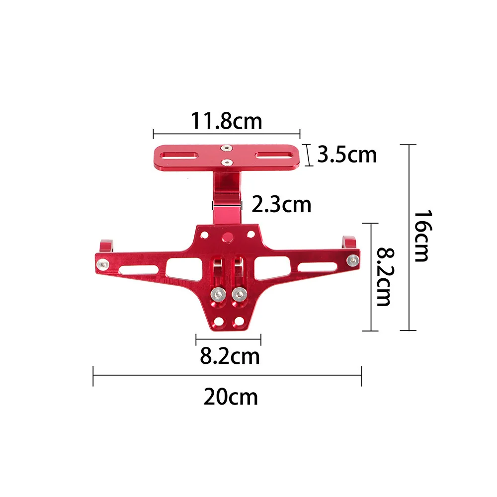 Motorcycle restoration telescopic aluminum alloy license plate bracket steering led light license plate plate frame