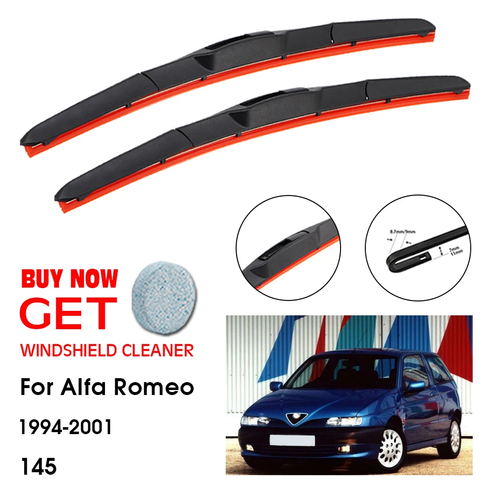 

Car Wiper Blade For Alfa Romeo 145 22"+19" 1994-2001 Front Window Washer Windscreen Windshield Silica Gel Blades Accessories