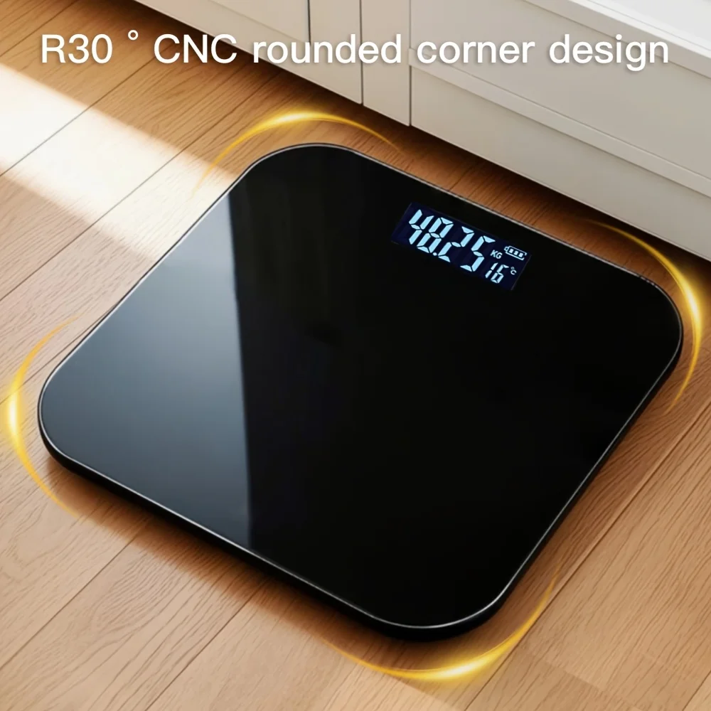 SwitchableBetween Kg And Pounds High-Precision Bathroom Scale,Electronic Scale,Accurate,with LED Display And Temperature Reading