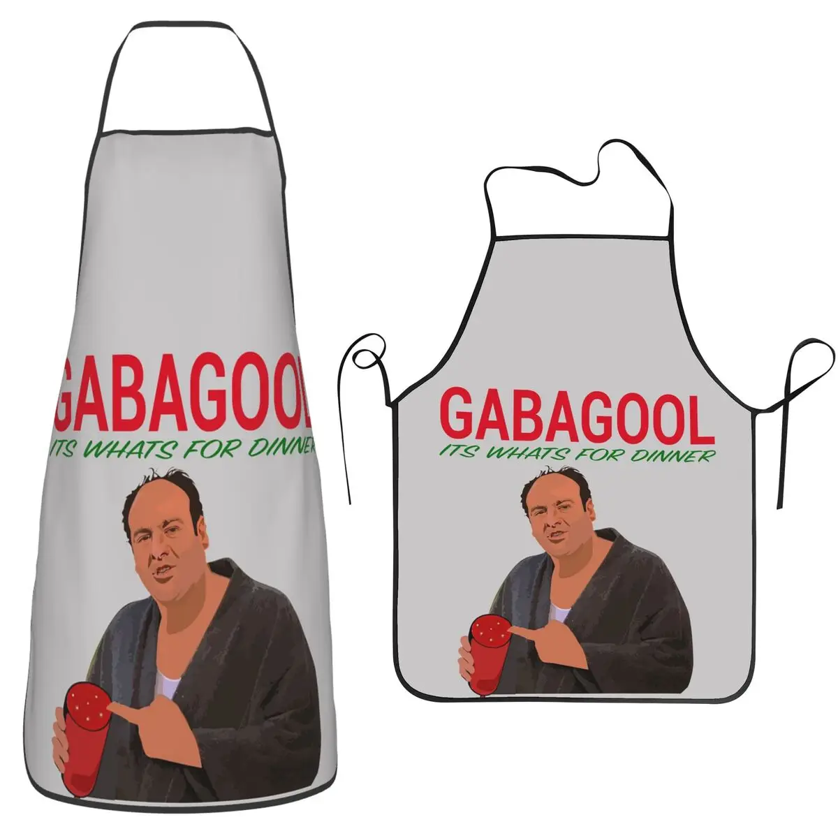 Gabagool It's What's For Dinner Tony Soprano Apron Chef Cooking Tablier Bib Kitchen Cleaning Pinafore for Women Men Painting