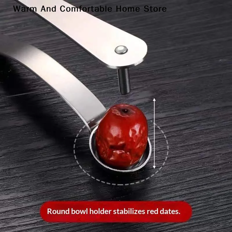 【W】Portable Jujube Core Remover Stainless Steel Cherry Pit Corer Fruit Remover Tool Olive Red Dates Pitting Device for Red Dates