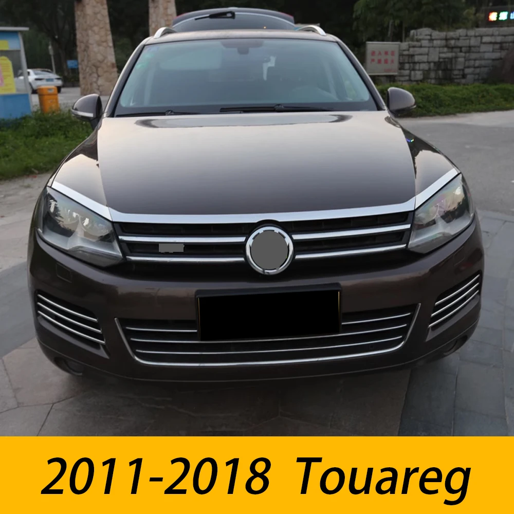 2011-2018 Touareg front hood decorative strip stainless steel hood decorative strip Touareg exterior modification accessories